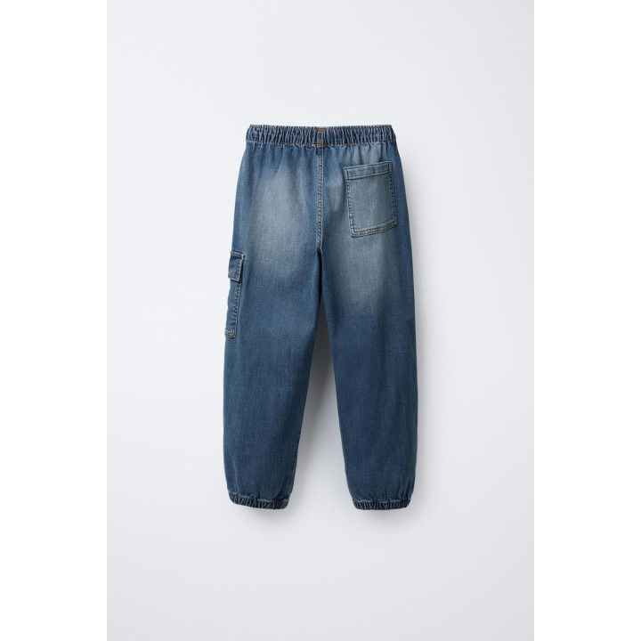 Джоггеры-карго из денима