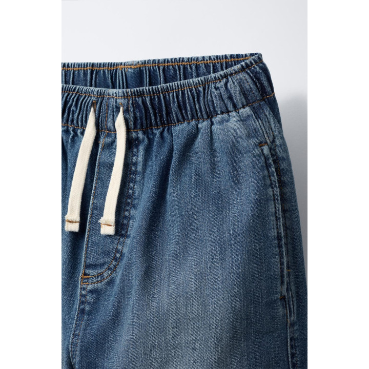 Джоггеры-карго из денима