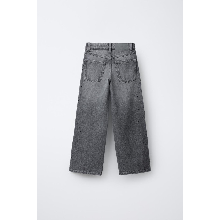 ДЖИНСЫ WIDE LEG СО СТРАЗАМИ