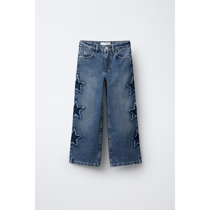 ДЖИНСЫ WIDE LEG С ЛОСКУТНЫМИ ЗВЕЗДАМИ