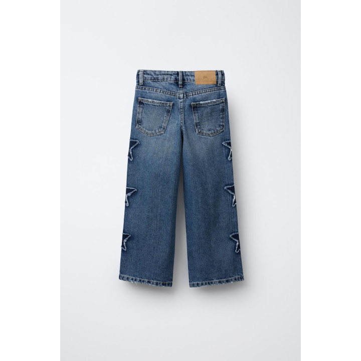 ДЖИНСЫ WIDE LEG С ЛОСКУТНЫМИ ЗВЕЗДАМИ