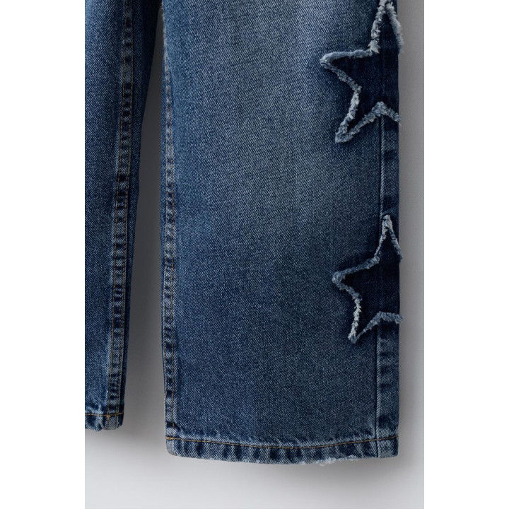 ДЖИНСЫ WIDE LEG С ЛОСКУТНЫМИ ЗВЕЗДАМИ