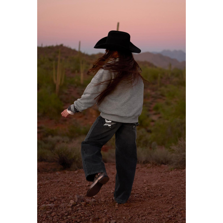 ДЖИНСЫ WIDE LEG СО ЗВЕЗДАМИ