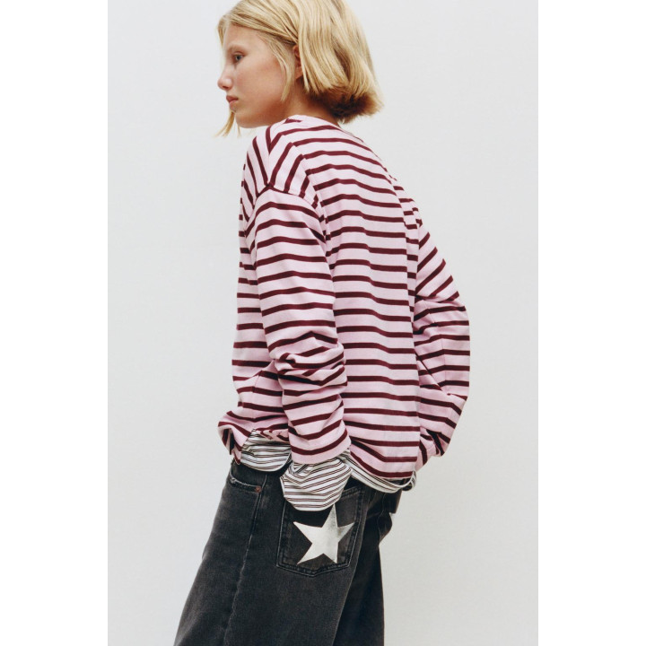 ДЖИНСЫ WIDE LEG СО ЗВЕЗДАМИ