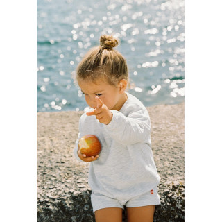 APPLE PATCH SWEATSHIRT AND BERMUDA SHORTS SET
