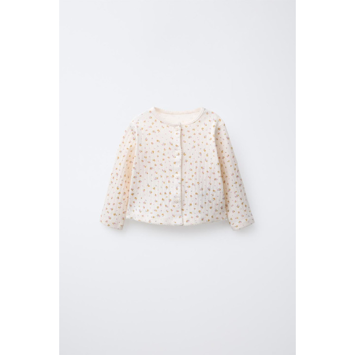 КОМПЛЕКТ, КУРТКА, БОДИ И ЛЕГГИНСЫ С ЦВЕТОЧНЫМ ПРИНТОМ