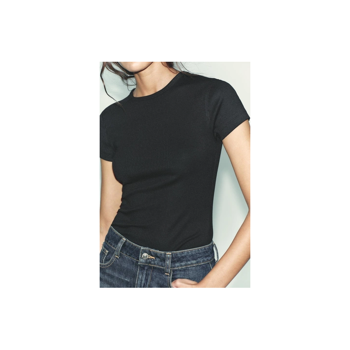 ФУТБОЛКА В РУБЧИК С КОРОТКИМИ РУКАВАМИ