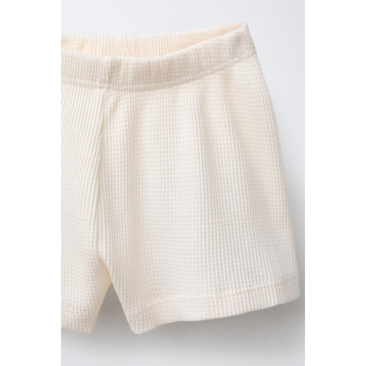 КОМПЛЕКТ ИЗ ФУТБОЛКИ И ШОРТОВ-БЕРМУДОВ ВАФЕЛЬНОЙ ТЕКСТУРЫ