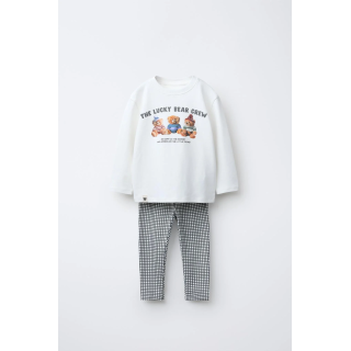 2-6 ЛЕТ/ПИЖАМА С МИШКАМИ И КЛЕТЧАТЫМ УЗОРОМ