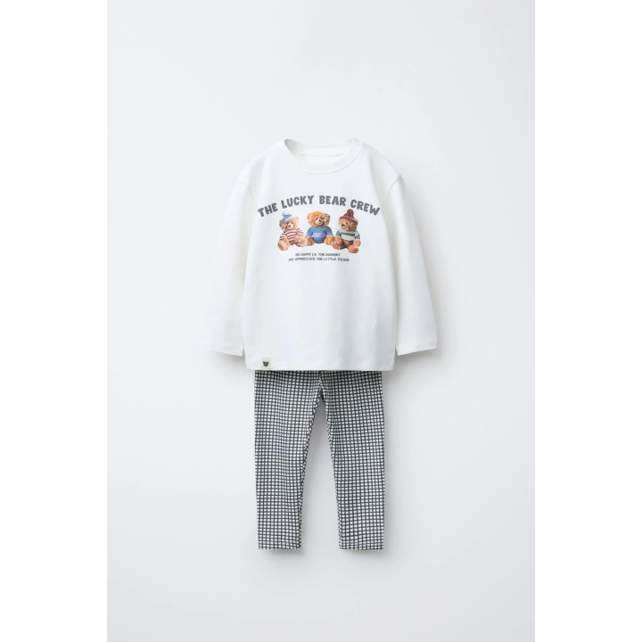2-6 ЛЕТ/ПИЖАМА С МИШКАМИ И КЛЕТЧАТЫМ УЗОРОМ