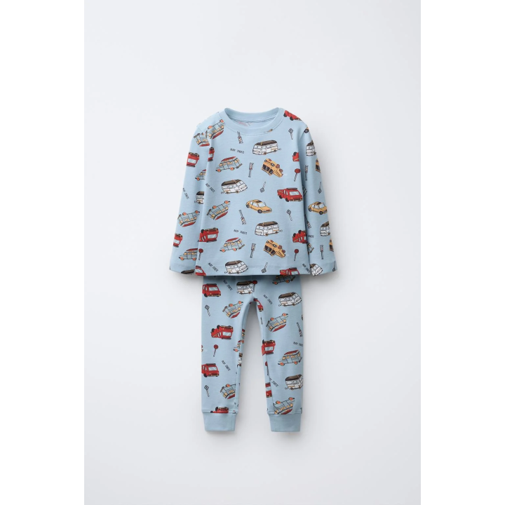 2-6 ЛЕТ/ПИЖАМА С ПРИНТОМ «МАШИНКИ»