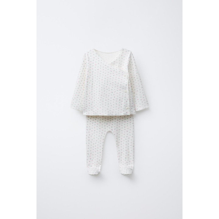 КОМПЛЕКТ ИЗ ФУТБОЛКИ И ЛЕГГИНСОВ С ЦВЕТОЧНЫМ ПРИНТОМ