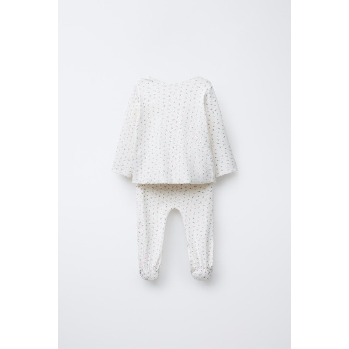 КОМПЛЕКТ ИЗ ФУТБОЛКИ И ЛЕГГИНСОВ С ЦВЕТОЧНЫМ ПРИНТОМ