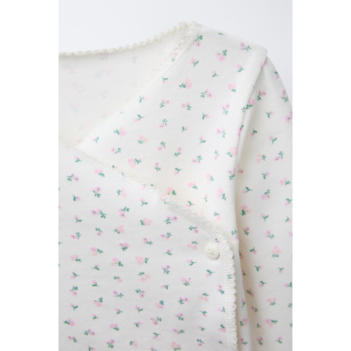 КОМПЛЕКТ ИЗ ФУТБОЛКИ И ЛЕГГИНСОВ С ЦВЕТОЧНЫМ ПРИНТОМ