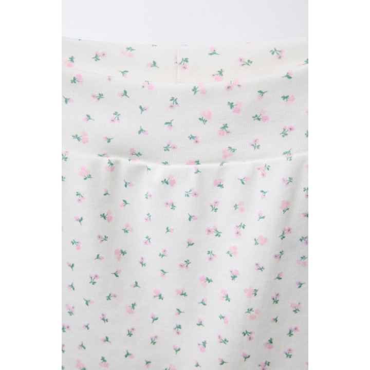 КОМПЛЕКТ ИЗ ФУТБОЛКИ И ЛЕГГИНСОВ С ЦВЕТОЧНЫМ ПРИНТОМ