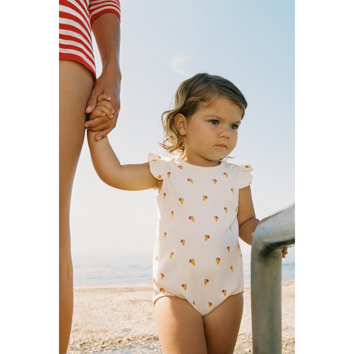 Комплект из двух боди с принтом мороженого