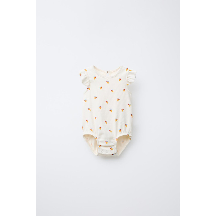 Комплект из двух боди с принтом мороженого