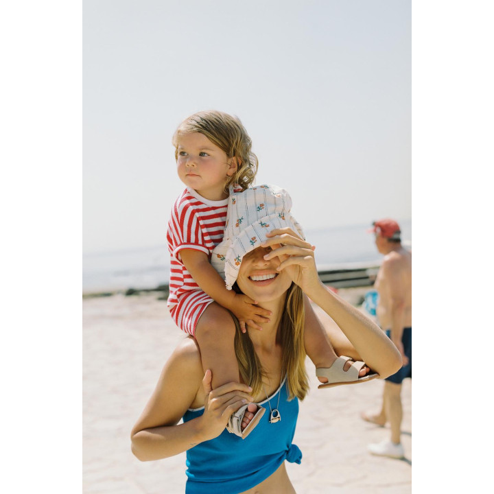 КОМПЛЕКТ ИЗ ФУТБОЛКИ И ШОРТОВ В ПОЛОСКУ ВАФЕЛЬНОЙ ТЕКСТУРЫ