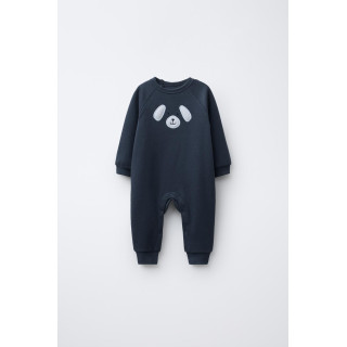 ПЛЮШЕВЫЙ КОМБИНЕЗОН С ВЫШИВКОЙ «ЩЕНОК»