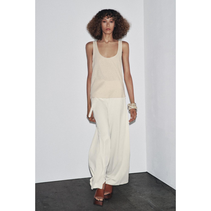 ТОП НА БРЕТЕЛЯХ ИЗ СМЕСИ ЛЬНА И ХЛОПКА