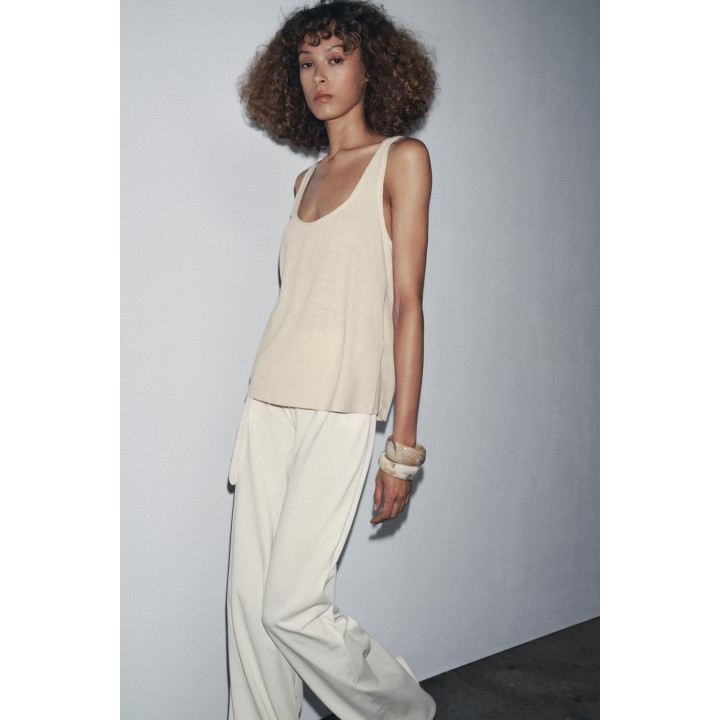 ТОП НА БРЕТЕЛЯХ ИЗ СМЕСИ ЛЬНА И ХЛОПКА