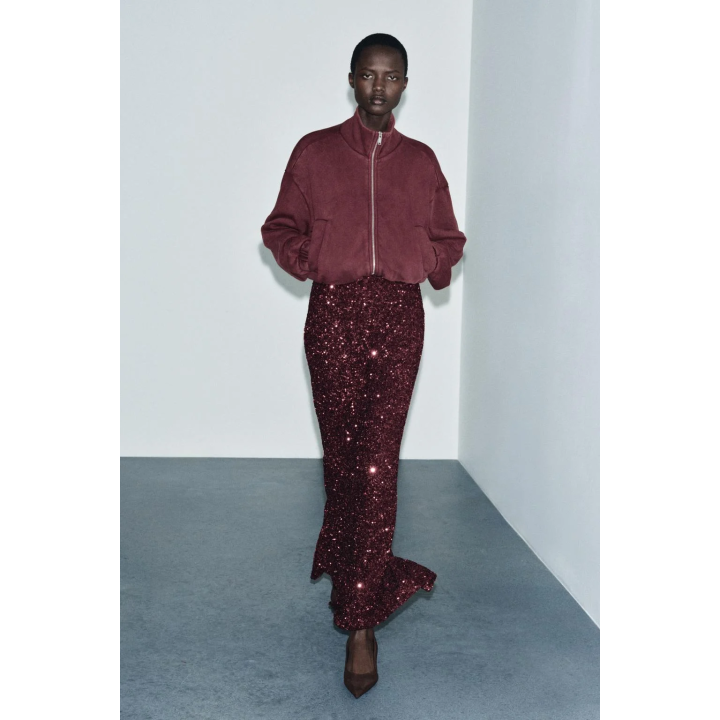 КУРТКА ИЗ МЯГКОЙ ТКАНИ С ЭФФЕКТОМ ПОТЕРТОСТИ