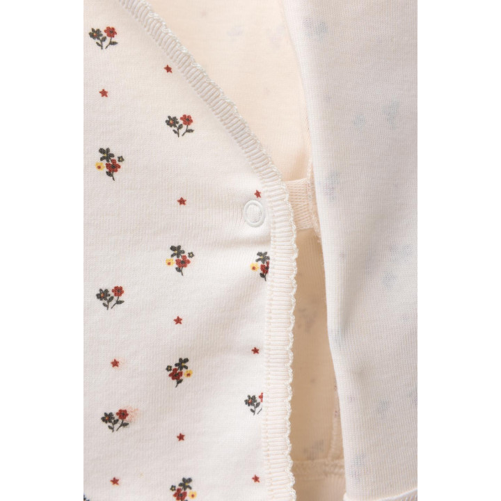 КОМПЛЕКТ ФУТБОЛКА И ПОЛЗУНКИ С ЦВЕТОЧНЫМ ПРИНТОМ