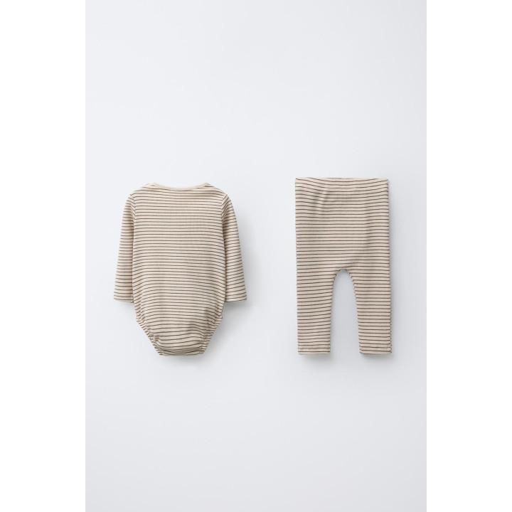 КОМПЛЕКТ ИЗ БОДИ И ЛЕГИНСОВ В ПОЛОСКУ