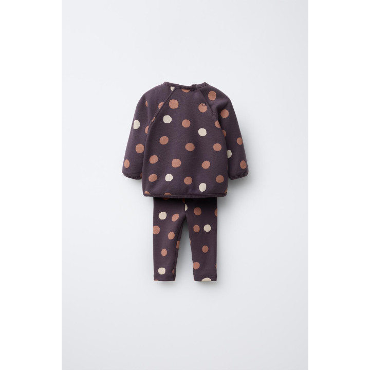 КОМПЛЕКТ: ТОЛСТОВКА И ЛЕГИНСЫ В ГОРОШЕК