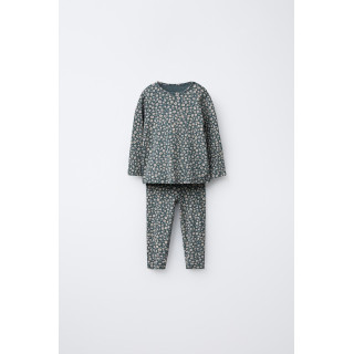 Комплект футболка с цветочным принтом и леггинсы