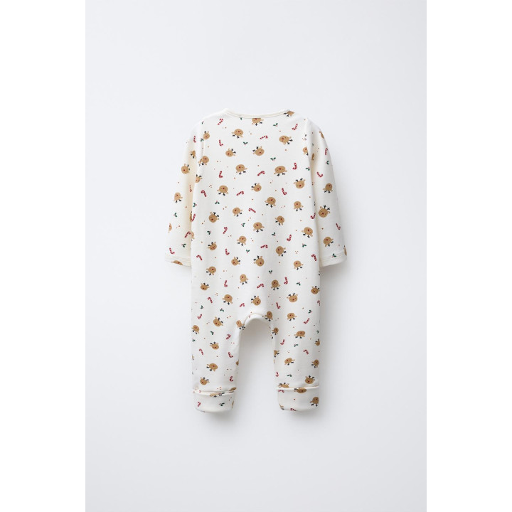 КОМБИНЕЗОН С ОЛЕНЯМИ И РЕГУЛИРУЕМЫМИ ШТАНИНАМИ