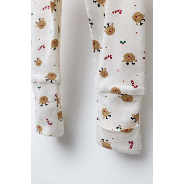 КОМБИНЕЗОН С ОЛЕНЯМИ И РЕГУЛИРУЕМЫМИ ШТАНИНАМИ