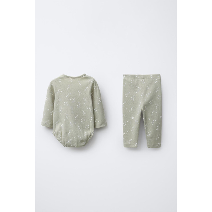 КОМПЛЕКТ ИЗ БОДИ И ЛЕГИНСОВ С ПРИНТОМ «ДЕРЕВЬЯ»