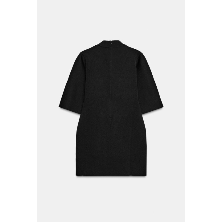 ОДНОТОННОЕ ТРИКОТАЖНОЕ МИНИ-ПЛАТЬЕ