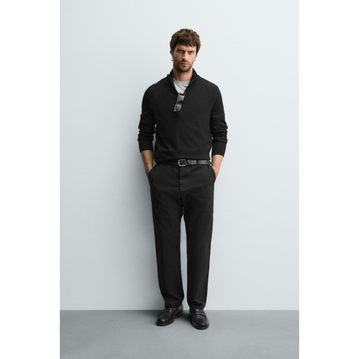 СВИТЕР ИЗ 100% ШЕРСТИ С ВОРОТНИКОМ НА МОЛНИИ