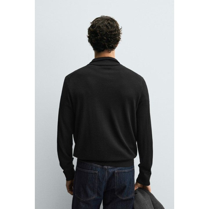 СВИТЕР ИЗ 100% ШЕРСТИ С ВОРОТНИКОМ НА МОЛНИИ