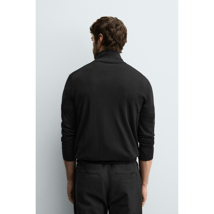 СВИТЕР ИЗ 100% ШЕРСТИ С ВОРОТНИКОМ НА МОЛНИИ