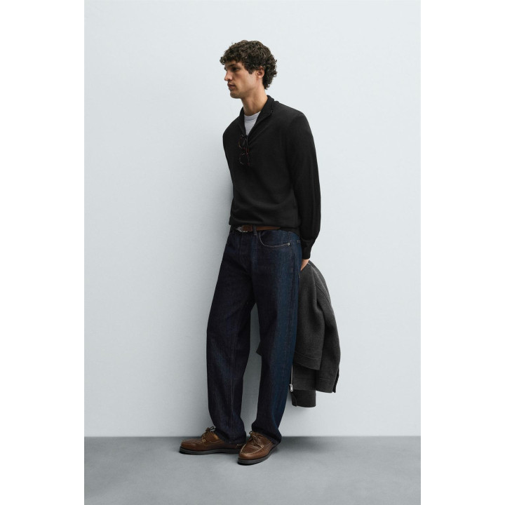 СВИТЕР ИЗ 100% ШЕРСТИ С ВОРОТНИКОМ НА МОЛНИИ