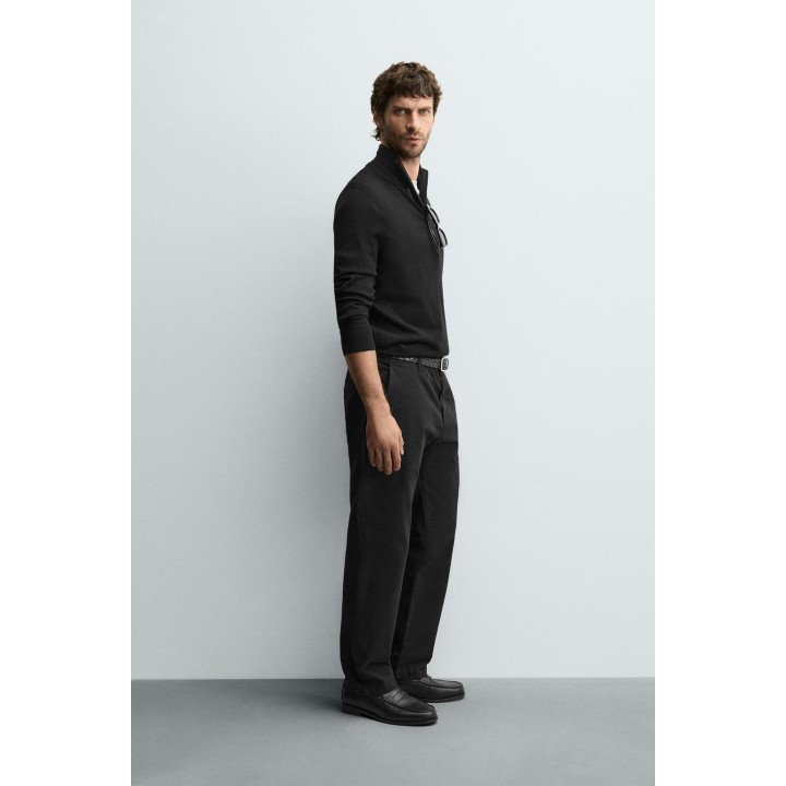 СВИТЕР ИЗ 100% ШЕРСТИ С ВОРОТНИКОМ НА МОЛНИИ