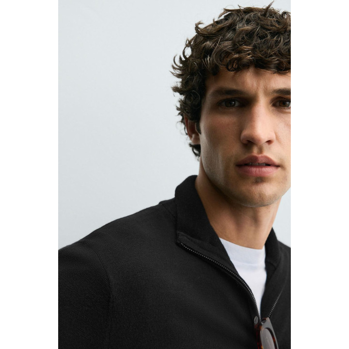 СВИТЕР ИЗ 100% ШЕРСТИ С ВОРОТНИКОМ НА МОЛНИИ