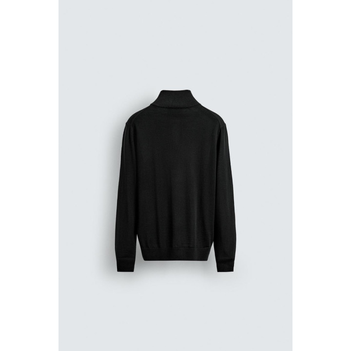 СВИТЕР ИЗ 100% ШЕРСТИ С ВОРОТНИКОМ НА МОЛНИИ