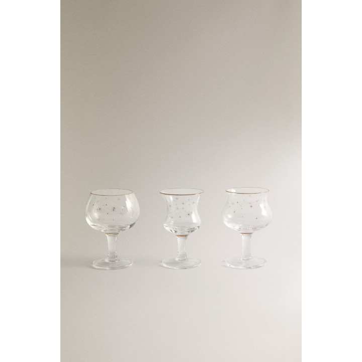 Набор стеклянных рождественских шотов (набор из 3)