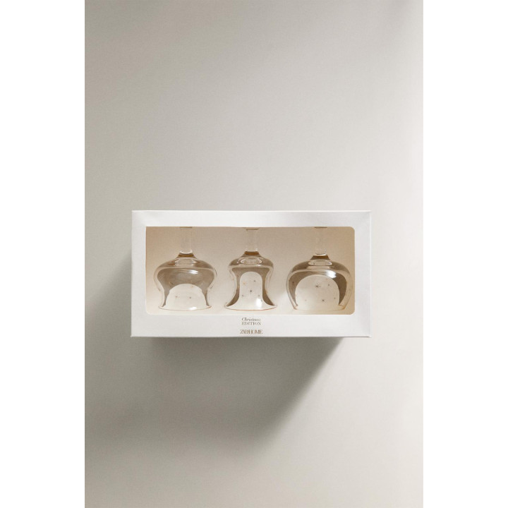 Набор стеклянных рождественских шотов (набор из 3)