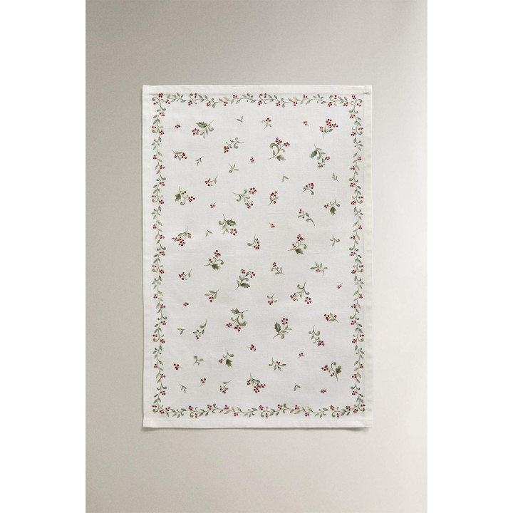 Набор хлопковых рождественских полотенец с листьями (набор из 2 штук)