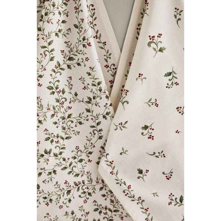 Набор хлопковых рождественских полотенец с листьями (набор из 2 штук)