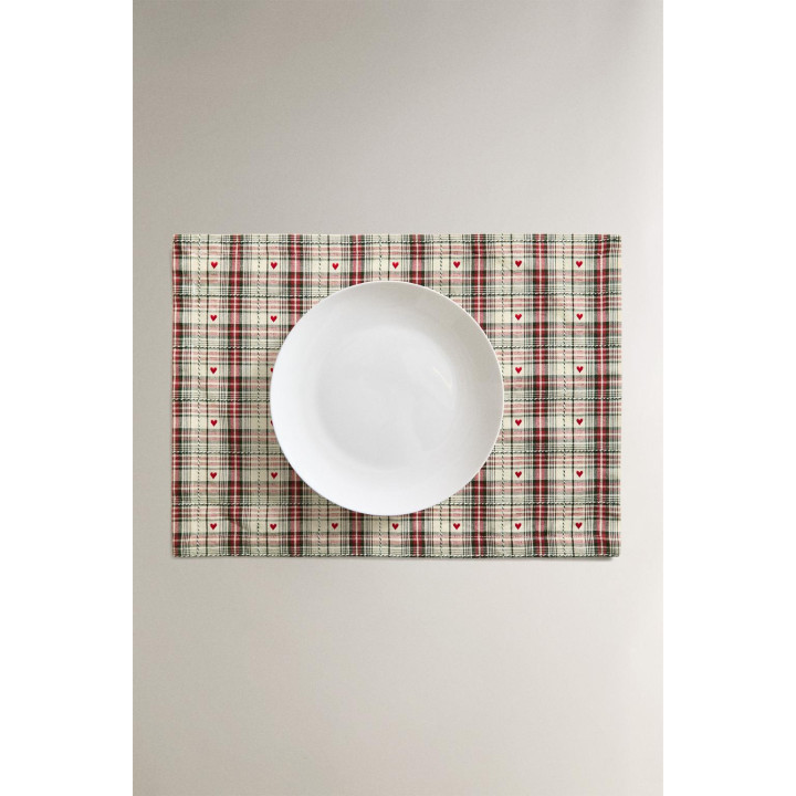 Плетеная салфетка в форме сердца на рождество (набор из 2 штук)