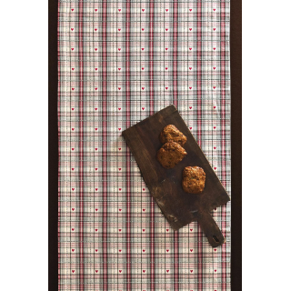 Руно для стола с рождественским сердцем из окрашенной нити