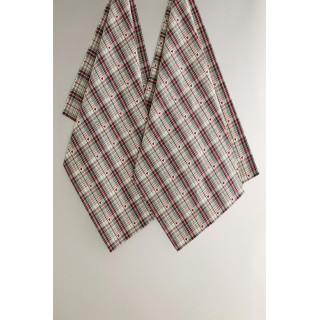 Набор хлопковых рождественских кухонных полотенец с сердечками (набор из 2 шт.)