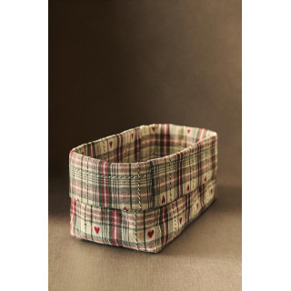 Рождественская корзина для хлеба с сердцами