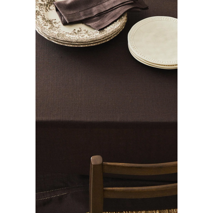 HEMSTITCHED COTTON TABLECLOTH